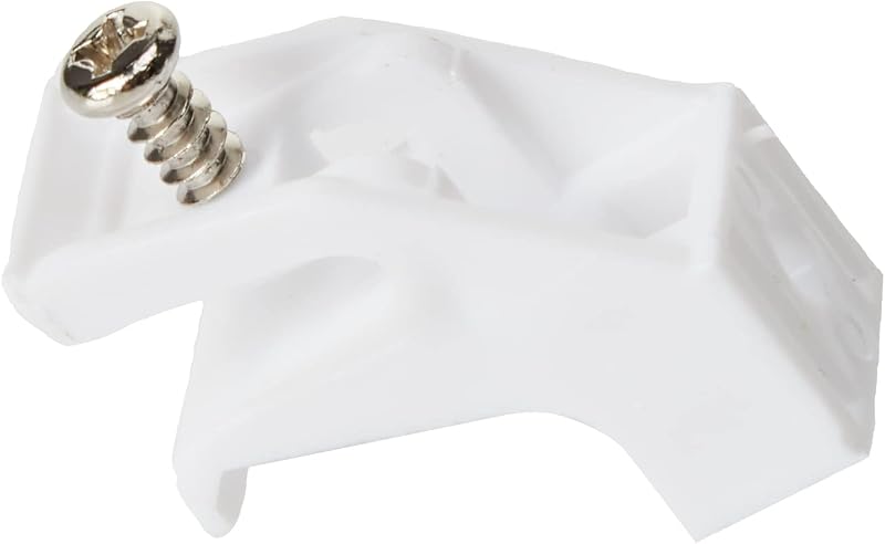 Merriway BH04068 White Curtain Track Brackets 5 Pcs for Decorail Integra Track