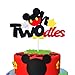 MALLMALL6 Mouse Inspired Birthday Cake Topper Twodles Mouse Birthday Party Supplies Cute Cake Decorations Two Years Old Mouse Themed Birthday Party Favors for Toddlers Boys Girls