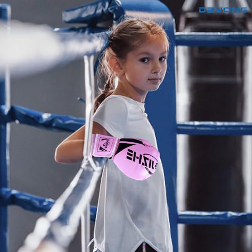 DAYONG Kids Boxing Gloves, PU Boxing Training Gloves, 3-9 Years Boys and Girls Punching Gloves for Kickboxing Sanda Training