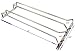 16 Inches Long Dual Chrome Under Cabinet Wine Glass Stemware Rack Holder.