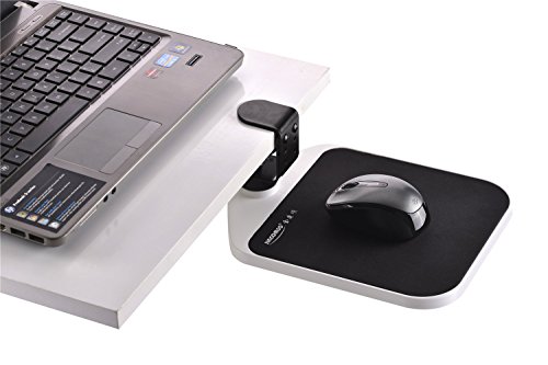 SKYZONAL Ergonomic Mouse Pad with Wrist Rest Under Desk Mouse Platform 360° Rotating (White)