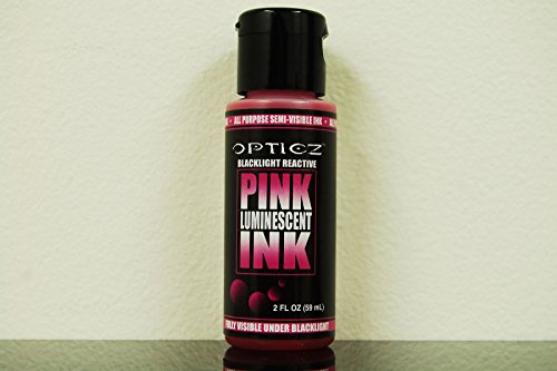 2oz Bright PINK Blacklight Reactive Luminescent Ink - Thumbnail 2