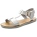 Ollio Women's Shoe Strap Side Buckle Slingback Multi Color Flat Sandal