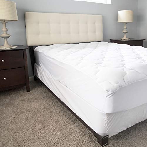 image for Roore Queen Mattress Pad Cover - Cooling Fitted Mattress Topper Quilte