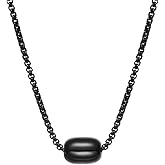 Van Heusen Men Stainless Steel Rolo Chain Bead Pendant Necklace