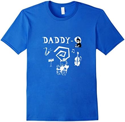 Men's Daddy-O Beatnik Fathers's Day Dark T-shirt Medium Royal Blue