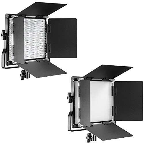 NEEWER Professionelle Metall Bi Color LED Videoleuchten, Videolicht für Studio YouTube, langlebig Metallrahmen, dimmbare 660 Perlen, Fotolicht mit U Halterung und Barndoor, 3200-5600K CRI96+ – Bild 5