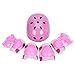 SUNVP Kid's Adjustable Helmets with 7 Pieces Protective Gear Set, Toddler Children Helmet for Bicycle Roller Skating Skateboard with Knee/Elbow/Wrist Pads