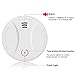 2 Pack 10 Year Battery Operated Smoke Detector Fire Alarm with Photoelectric Sensor,Easy to Install with Test Button