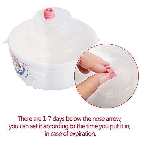 6Pcs Sizes Stretch Lids, Wenini Reusable Silicone Food and Bowl Covers, Seal Cover Lids, Keep Food Fresh Storage Cover (Clear)