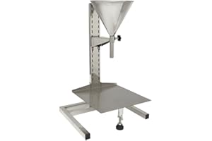 INTBUYING Stainless Steel Powder Paste Liquid Granule Dispenser Funnels with Support Stand Feeding Hopper Stainless Steel Fun