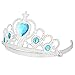 XiangGuanQianYing Princess Dress Up Crowns and Tiaras for Child from 3 Years Up Party Favors Blue Tiara Plastic Silver Tiara(10 Pack) (Sky Blue)
