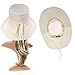 Packable Summer Flap Cover Cap Cotton UPF 50+ Sun Shade Hat with Neck Cord Wide Brim for Women Beige Medium 56-57cm