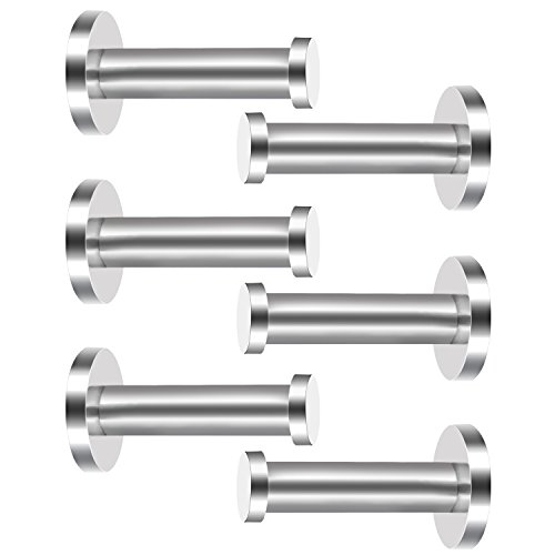 Eboot 6 pieces stainless steel wall-mount robe hook coa…