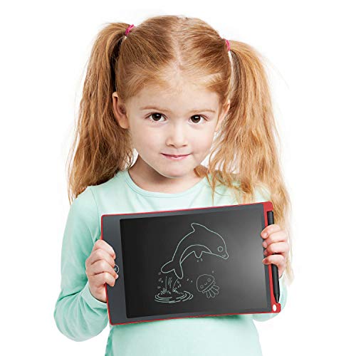 Birthday Presents Gifts for 3-12 Year Old Girls, Tisy LCD Writing Drawing Tablet for Kids Toddler Teen Learning Toys for 3-12 Year Old Girls Gifts Age 3-12 Red TSUSWDT03