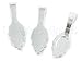 25 CleverDelights Medium Leaf Bails - 26x8mm - Shiny Silver Color - Medium Glue On Bails - Scrabble Glass Pendants Scallop Edge Tibetan Bails - 1 x 5/16 inch 26mm x 8mm