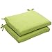 Pillow Perfect Pompeii Solid Indoor/Outdoor Patio Seat Cushions Plush Fiber Fill, Weather and Fade Resistant, Square Corner - 16