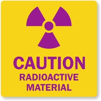SmartSign "Caution Radioactive Material" Label | 4" x 4" Laminated Vinyl