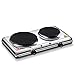 Homeleader Hot Plate for Cooking Electric, Double Burner with Adjustable Temperature Control, 2200W