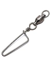 Alwonder 10,30 Paquete de rodamiento de bolas giratorio con Coastlock Snap Anillo soldado sólido, Agua salada de agua dulce Pesca de alta mar 26LB   503LB, 100  acero inoxidable Latón