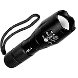 Litake A100 Handheld Flashlight Portable LED Tactical Flashlight High Brightness 5 Modes Focus Adjustable Water Proof Handheld LED Light(Battery and Charger Included)