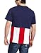 Captain America Men's T-Shirt Caps, Navy, X-Large