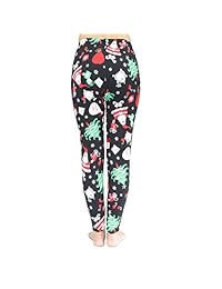 Leggings para dama, diseño de Papá Noel con estampado de otoño
