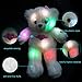 WEWILL LED Teddy Bear Glow Stuffed Animal Colorful Light Up Plush Toy Gift for Girlfriend Kids on Birthday Christmas,15-Inch, White
