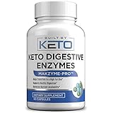 Keto Digestive Enzymes Plus Prebiotics & Probiotics 1000mg - Natural Supplement for Better Digestion - Gas, Constipation & Bloating Relief - Pancreatic Support - by Built By Keto - 60 Vegan Capsules