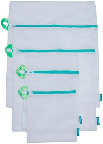Tuoni Laundry bag. Keep All Your Delicates Looking Like New with a Set of 4 Mesh Laundry Bags for Lingerie, Socks, Pantyhose, Baby Clothes and Stuffed Toys. Use in Both Washing Machine and Dryer