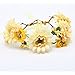 Love Sweety Flower Wreath Headband Floral Crown for Wedding Festivals HH12 (Yellow)