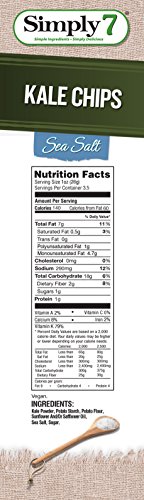 Simply7 Gluten Free Kale Chips, Sea Salt, 3.5 Ounce (Pack of 12) - Thumbnail 2