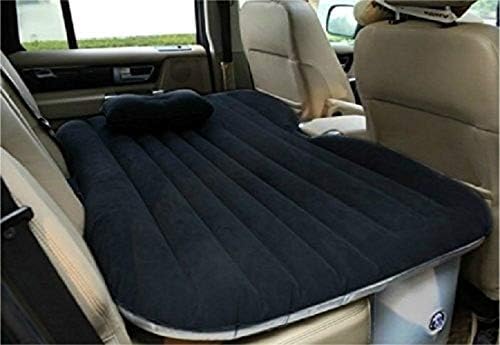 UNIQUESTOREE Car Inflatable Bed with 3 Separate Compression Sacks, 2 Pillows,Puncture Kit and Powerful Pump (Black)