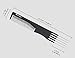 HYOUJIN615 Black Carbon 5 Metal Prong Styling Comb,Lift Teasing Comb,Lifting Fluffing Comb for Salon Use-with Five Pins and Stainless Steel Lift-Best for making bun hair style-Anti static