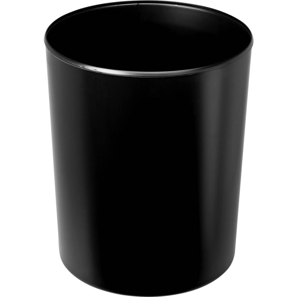 HAN 1814-S-13, Safety waste bin flame-retardant. With ALUMINIUM insert, fire-resistant, safe, elegant, premium quality, 13 litres, black