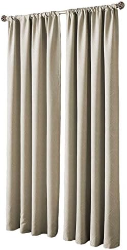 Peri Home Dotted Pixel Wave Curtain Panel, 84", Linen