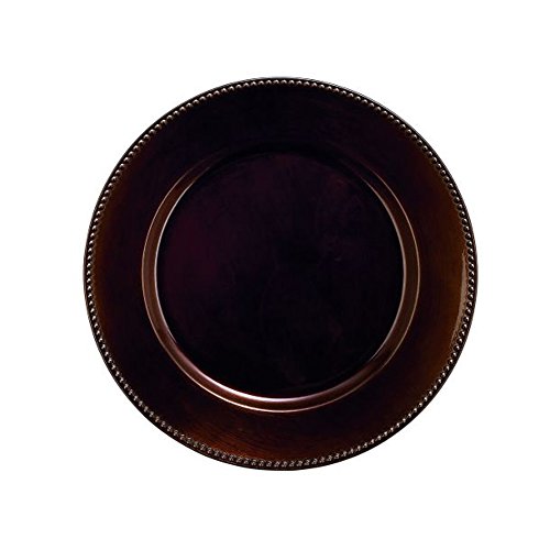 Bronze Charger Plates. Beaded Charger Plates 13" Bronze (Set of 6).