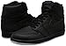 Jordan Nike Men's Air 1 Retro High OG Black Leather Basketball Shoes 12