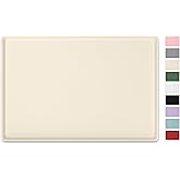 NPOOYI Silicone Art Mat for Crafts, 16" x 24" Waterproof Non-Slip Painting Mat for Kids with Raised Sides, Protects Surfaces Perfectly for Legos, Slime, Resin, Paint & Jewelry-Making, Apricot