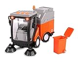 ToyThrill Friction Powered Street Sweeper – Push and Go Driving Toy Truck with Lights and Sounds for Babies and Toddlers – by