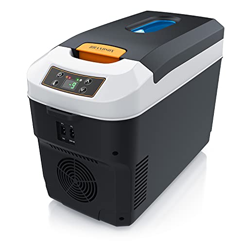 Brandson - Kühlbox elektrisch 10L – 230 V Netzspannung und 12 V KFZ Auto Bordspannung – kühlt und wärmt – Heizen max. 65°C – Herabkühlen ca 20°C unter