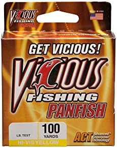 Vicious Fishing PPYL-10 Panfish Copolymer Fishing Line, 100-Yard, Hi-Vis Yellow