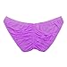Summer Code Men's Sexy Bikini Brief Elastic Silky Ruched Back Underwear Swimwear Purple