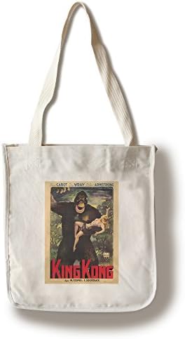 King Kong Vintage Poster (artist: Olivetti) Italy c. 1949 (100% Cotton Tote Bag - Reusable, Gussets, Made in America)