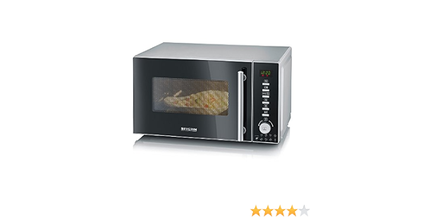 Severin MW 7865 Encimera - Microondas (Encimera, Microondas combinado, 20  L, 1350 W, Botones, Giratorio, Negro, Plata) : Amazon.es: Hogar y cocina