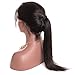 HC Straight 360 Lace Frontal Wig with Natural Hairline and High Ponytail Peruvian Virgin 360 Lace Frontal Human Hair Wigs for Black Women 150% Density Natural Color (22inch)