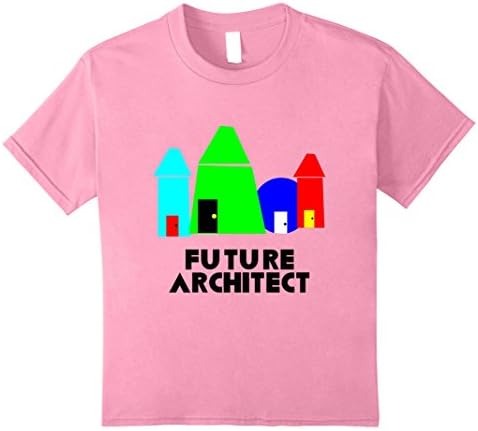 unisex-child Future Architect Crayon T-Shirt for Children 12 Pink