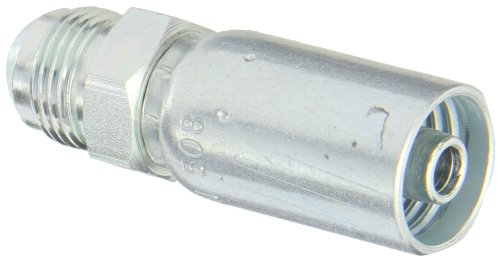 EATON Weatherhead Coll-O-Crimp 06U-508 Male Rigid Fitting, SAE 37 Degree, Low Carbon Steel, 3/8