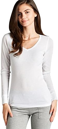 VDS Women's [S-3XL] Mid Weight Wicking Long Sleeve Thermal Top T2100-WHITE-SML