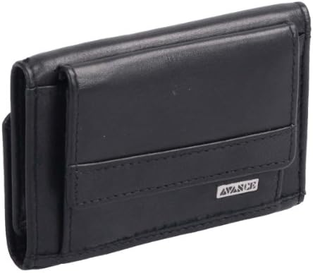 Avanco Women's Leather Mini-Wallet 3.5 x 2.4 x 0.6 inch Black